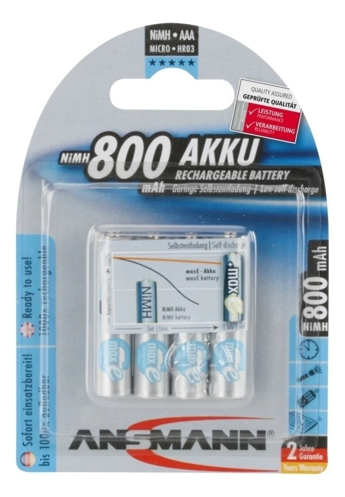 Max E AAA 800 4pk Low Self Discharge