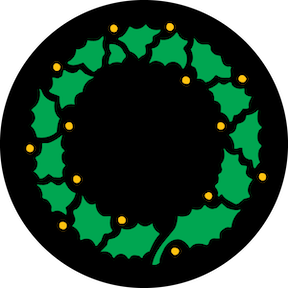 Christmas Wreath Green and Gold