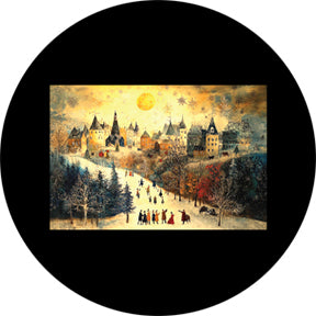 Christmas Small Village Scene