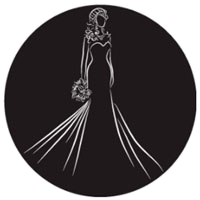 Bride Silhouette w/ Bouquet