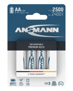 Max E Plus AA 2500 mah Low Discharge Rechargeable Batteries 4pk