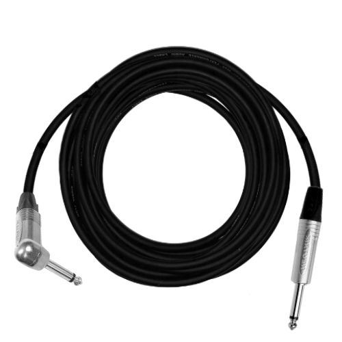 BRTB Xcalibur Pro Grade 1/4" TS Cable with Neutrik single straight and right angle connector