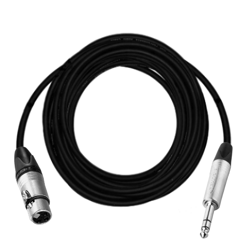 BRTB Xcalibur XLR-F to  1/4" TRS-M Patch Cable with Neutrik Connectors