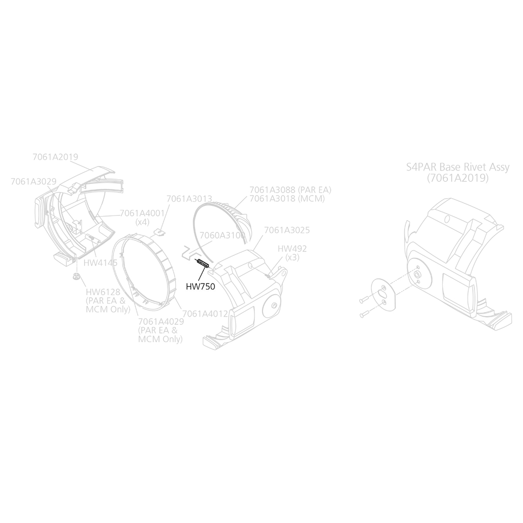 Spring Retainer (Common To The Source Four 14°, 70°, And 90° Lens Tubes)