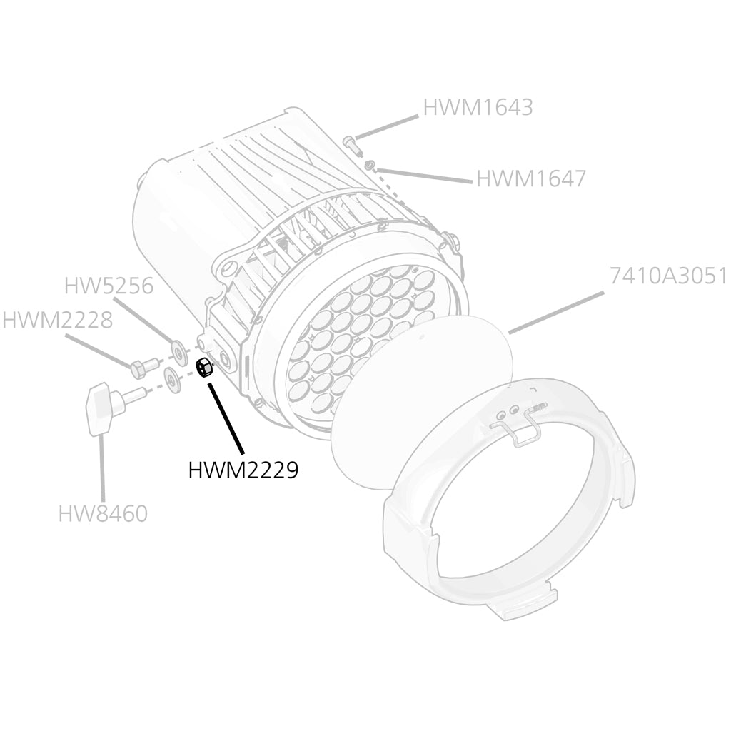Nut, M8 x 1.25 HEX SS (13mm DRV)