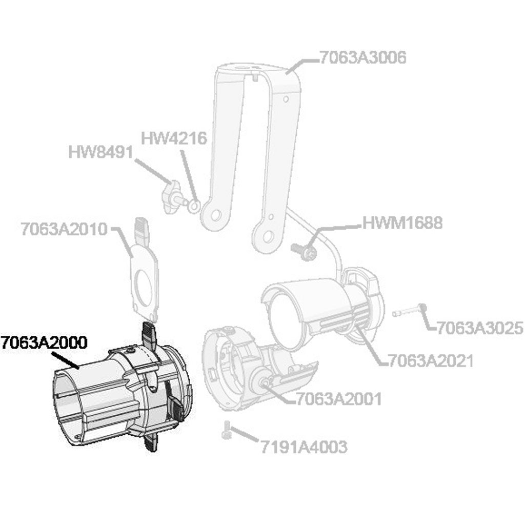 Shutter Barrel Assembly, Black