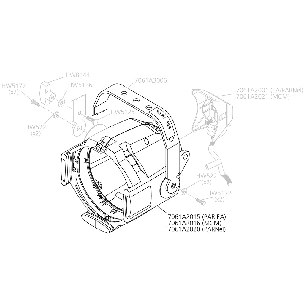 Source Four PAR Housing Assembly, EA