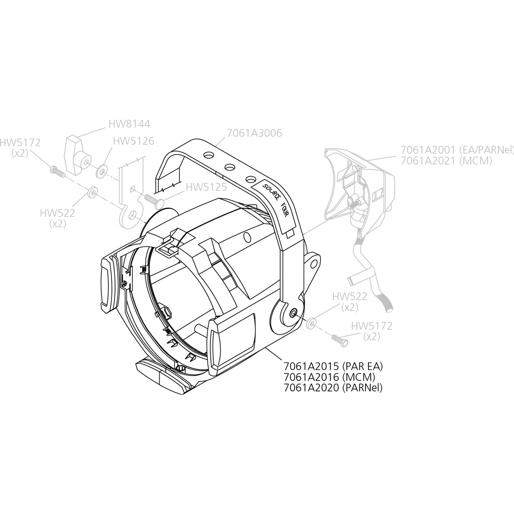 Source Four PAR Housing Assembly, MCM