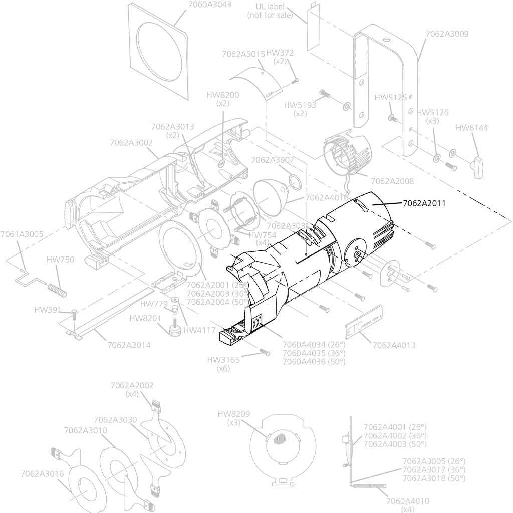Barrel, Right Rivet Assembly