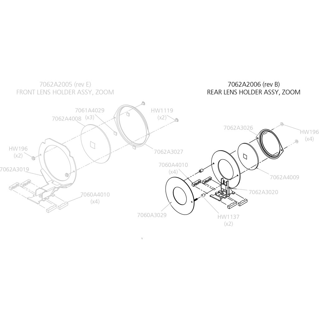 Source Four Jr Zoom Rear Lens Assy (Includes Lens)