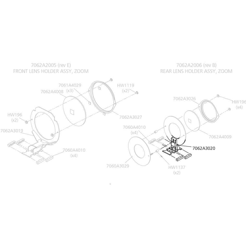 Lens Holder, 25°–50°, Rear