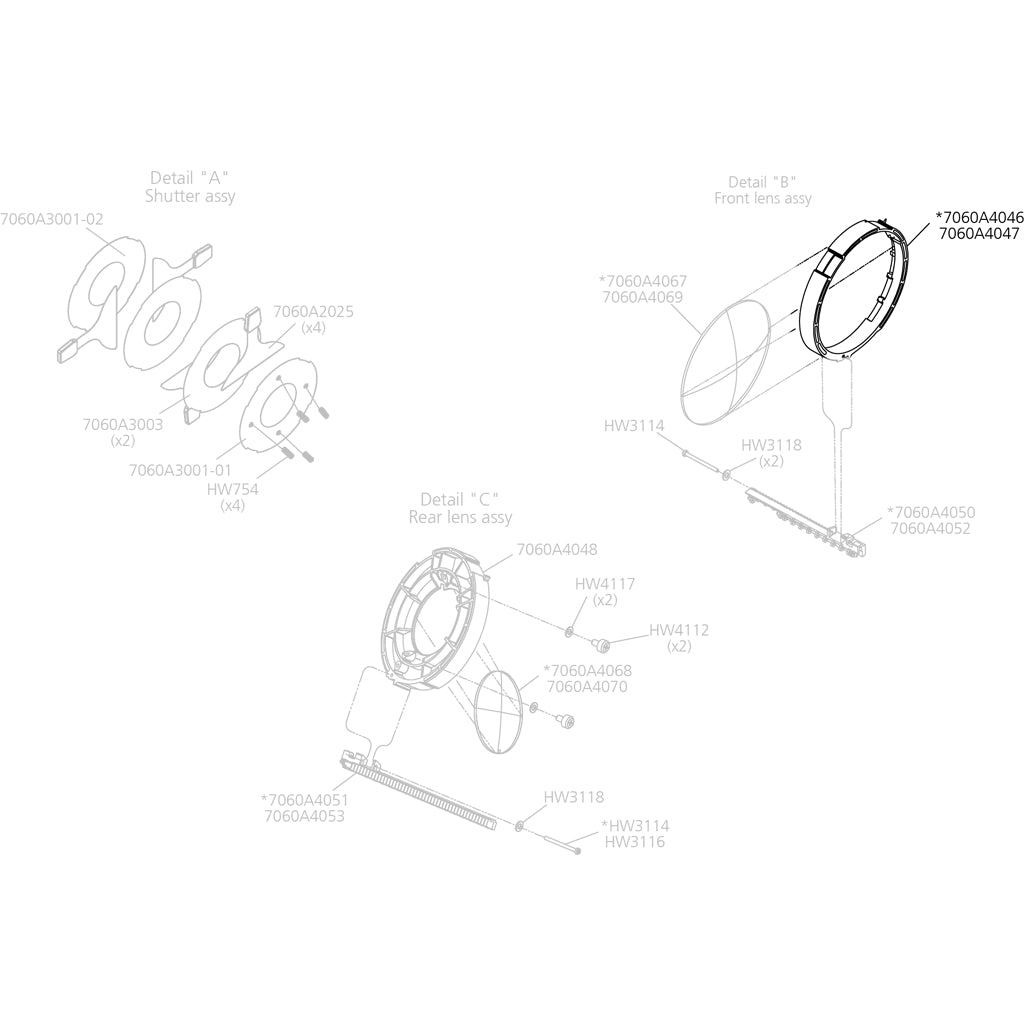Front Lens Holder, 15-30º