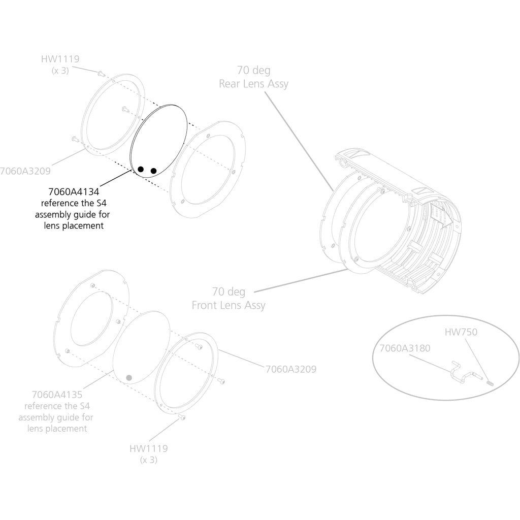 Rear Lens, 70°