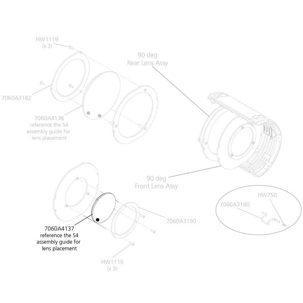 Front Lens, 90°