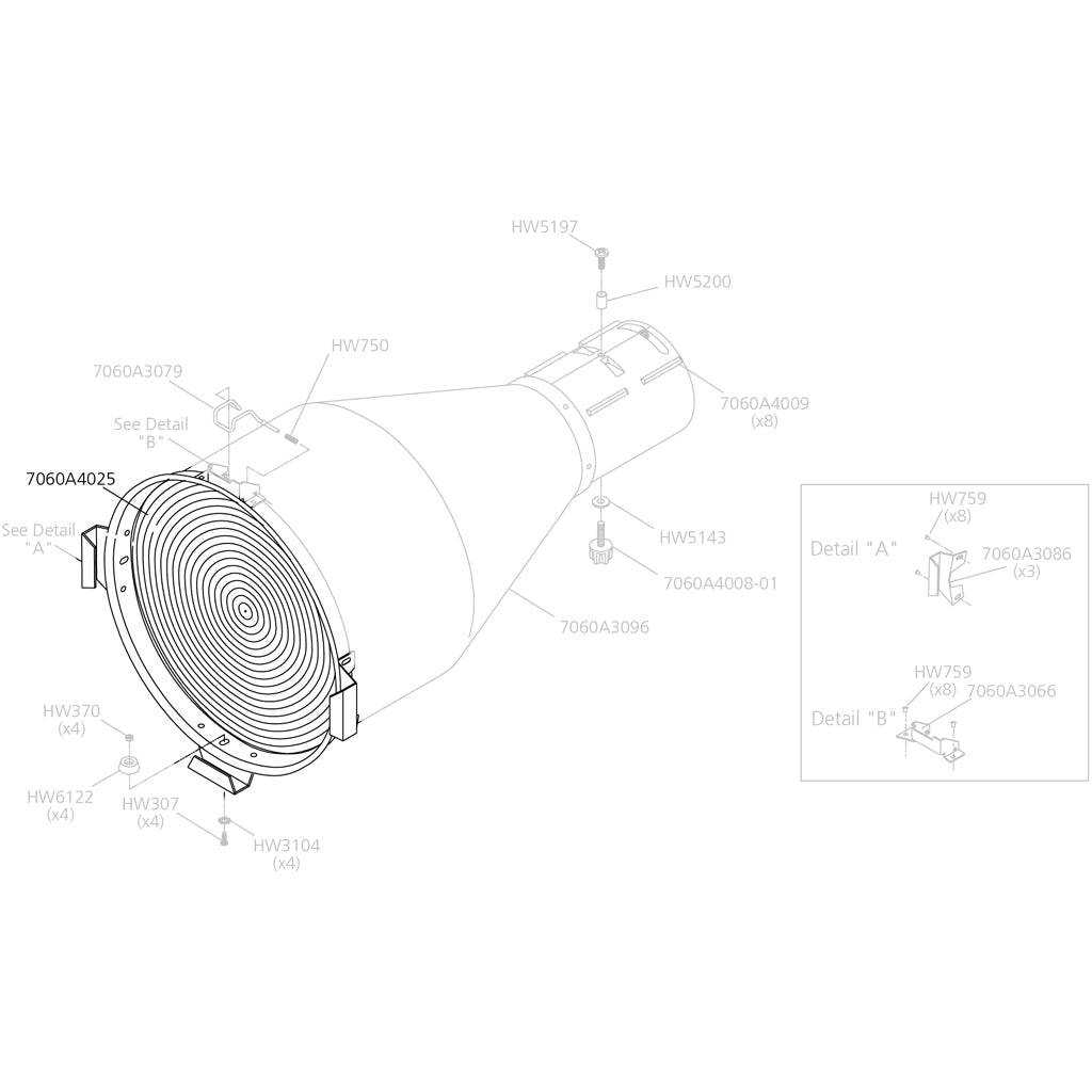 Lens, 10°, 10 Inch