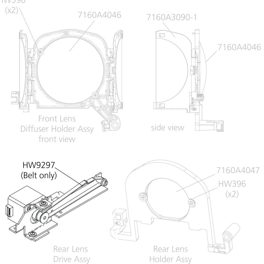 Belt, 139T 080P .375W Used On Rear Lens Drive